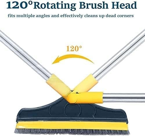 2 In 1 Floor Cleaning Brush Bathroom Tile Windows Floor Cleaning Brush With 120° Rotatable Head – Multipurpose Bathroom