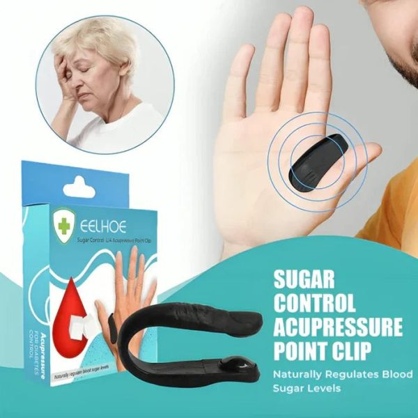 Sugar Control  Acupressure Point Clip Wearable – Relaxation, Stress , Tension Relief And Headache Relief – Original